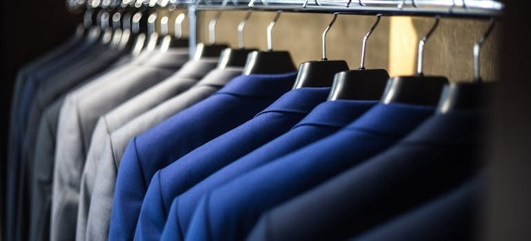 Suits on the hangers