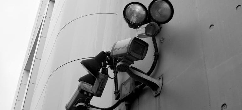 A street camera as one of the modern storage unit features