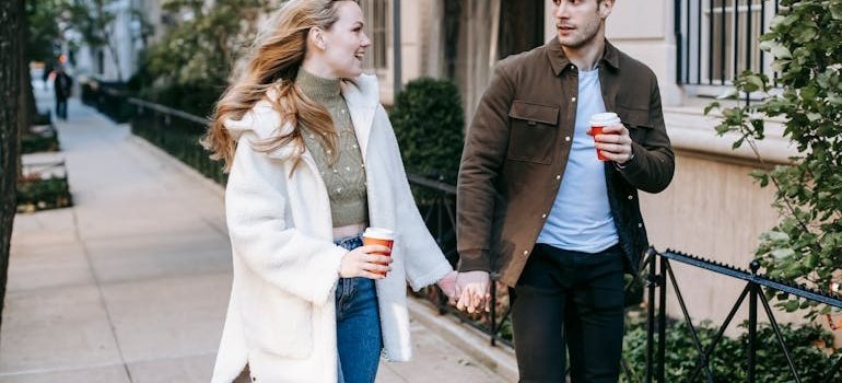 A couple in one of the Manhattan neighborhoods for former Long Island City renters