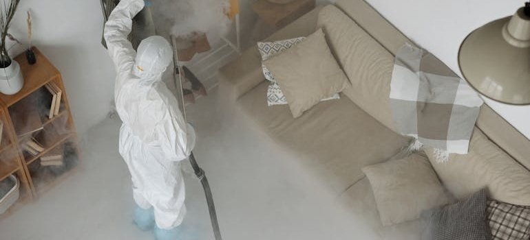 A man doing pest control