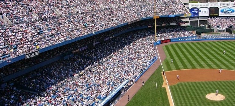 People on the stadium