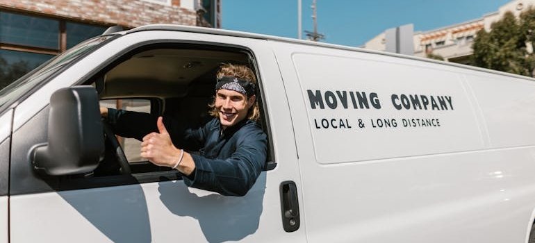 A man in the white van