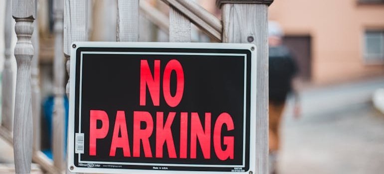 No parking sign