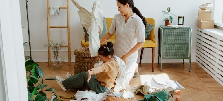 A mother and a daughter moving into Co-op City