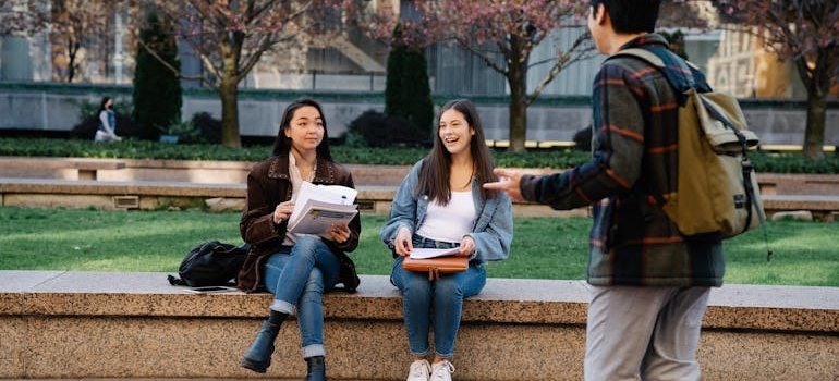 Students on campus in one of the hidden gems in the Bronx