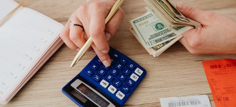 A person budgeting for relocation