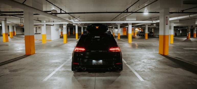 A car in summer vehicle storage