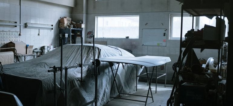 A covered car