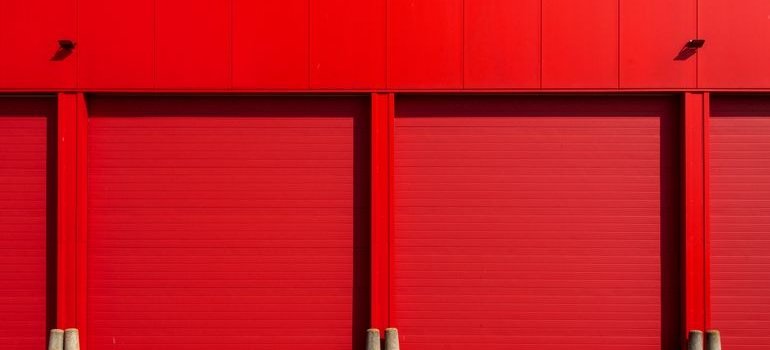 Red storage units