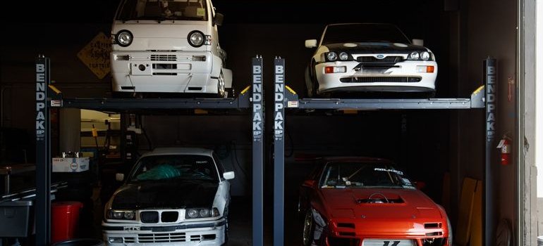 Cars in the storage