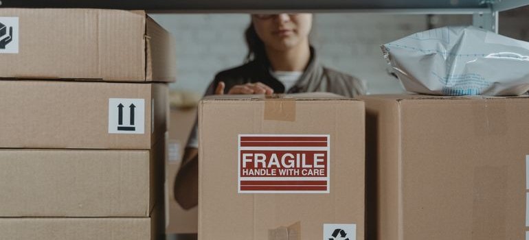 A person in the storage unit