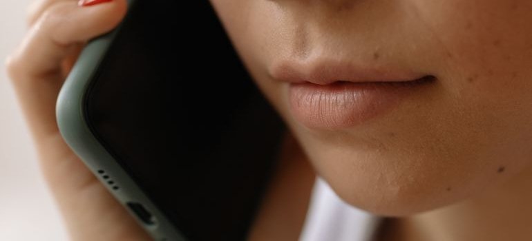 A person using a phone