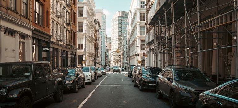 Parked cars in NYC