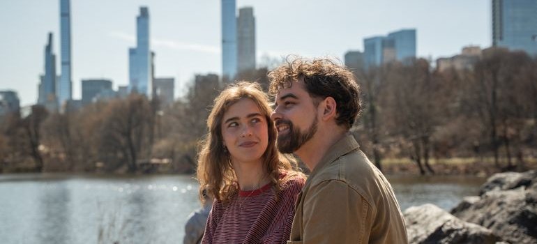 A couple in NYC talking about how to make space after moving in together